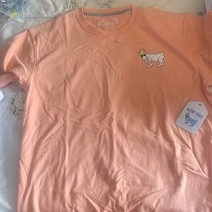 NWT GOAT t-shirt size medium color peach